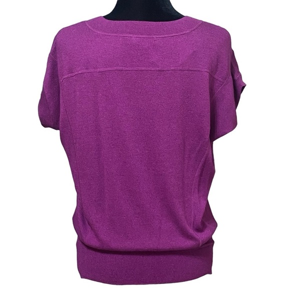 Calvin Klein Purple Wool Cashmere Blend Sweater Top NWT Y2K Retro Size XS - Picture 3 of 6